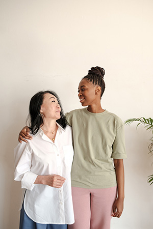 Couple working through relationship challenges together